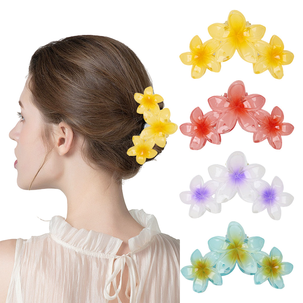 MAYCREATE 4Pcs Flower Claw Clip Hawaiian Flower Hair Clutcher for Women Large Plumeria Hair Clips for Thin Thick Hair Boho Beach Banana Clips Claw Clips Gifts Hair Accessories for Women, Girls MAYCREATE 4Pcs Flower Claw Clip Hawaiian Flower Hair Clutcher for Women Large Plumeria Hair Clips for Thin Thick Hair Boho Beach Banana Clips Claw Clips Gifts Hair Accessories for Women, Girls
